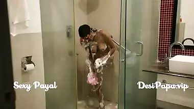 Desi south indian girl young bhabhi Payal in bathroom taking shower and masturbation