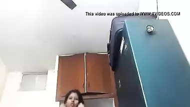 Hot bhabhi caught while changing bra