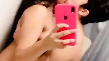 Indian sex MMS of a crazy guy fucking his GF in her bathroom