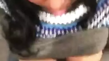 Horny GF Sucking BF Dick in College Bathroom & Talking Whole Cum in Mouth 8 Min