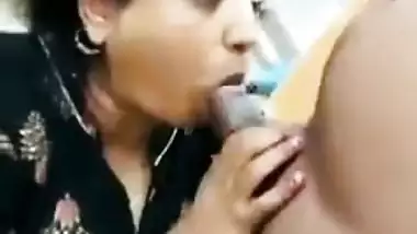 Mature Desi XXX wife sucking dick of her husband MMS