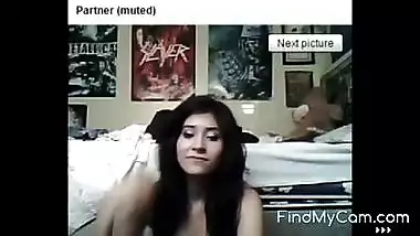 Cute girl show her sexy ass on chatroulette