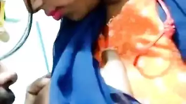 Desi village lover sucking boob