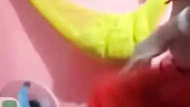 Bhabhi opens blouse and sits naked for fingering