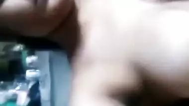 Beautiful girl show her big selfie video