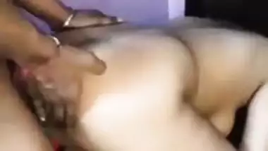 Two naked Desi chicks lets horny guy fuck them both in XXX 3some