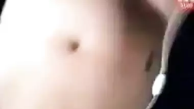 Girlfriend exposing big boobs and pussy fingering