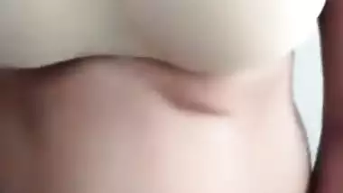 Indian female is sexy and man films her flashing big boobs on camera