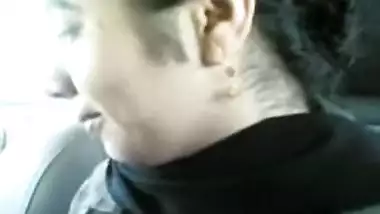 Indian aunty in car