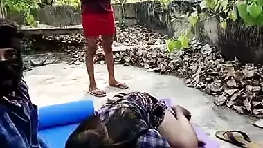 My GF shares me with her widow-sister she suck my dick outdoor, Desi MMS sex