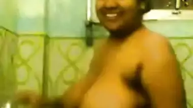 Sex goddess from India goes to shower and washes her wonderful body