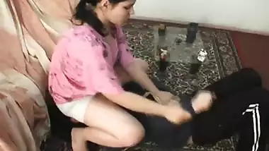 Hindi fetish porn of rich girl beat and force desi guy to lick chut